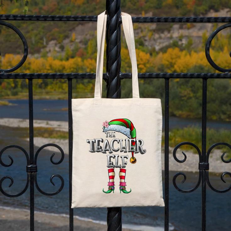 The Teacher Elf Shirt Matching Family Christmas Elf Men Women Kids Canvas Tote Bag, funny design The Teacher Elf Shirt Matching Family Christmas Elf Men Women Kids Canvas Tote Bag, funny design