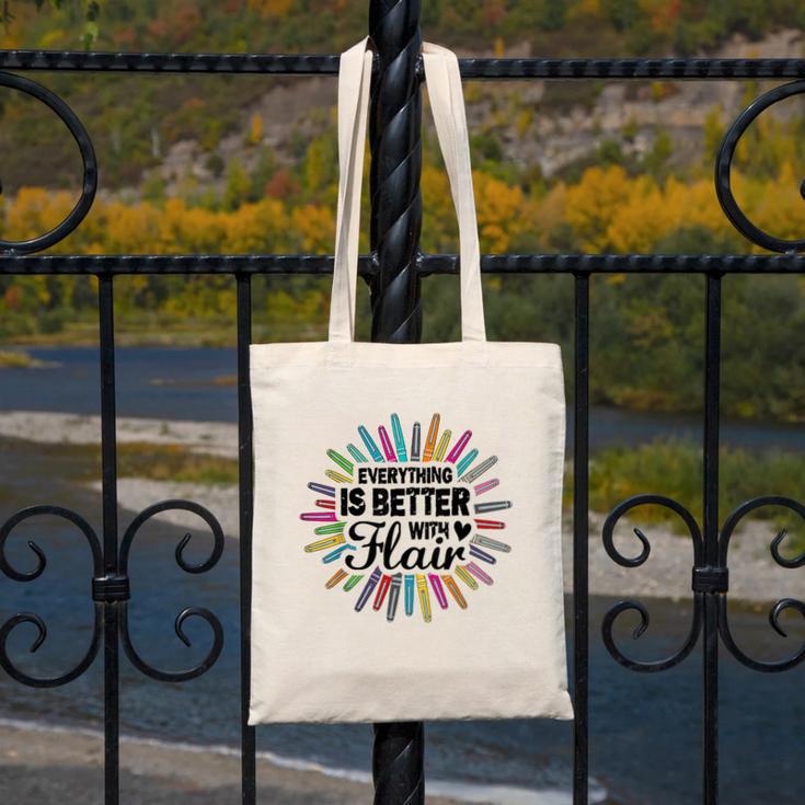 Teacher Flair Pen Art Lover School Supplies Canvas Tote Bag, funny design Teacher Flair Pen Art Lover School Supplies Canvas Tote Bag, funny design