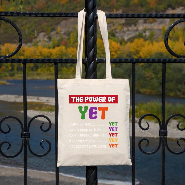Teacher Growth Mindset Power Of Yet Canvas Tote Bag, funny design Teacher Growth Mindset Power Of Yet Canvas Tote Bag, funny design