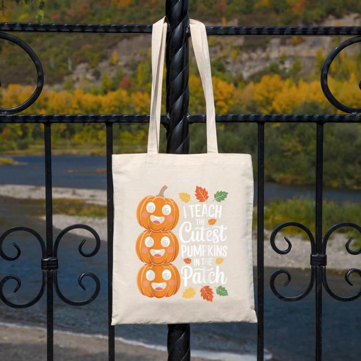 Teacher Halloween Tshirts I Teach The Cutest Pumpkins Canvas Tote Bag, funny design