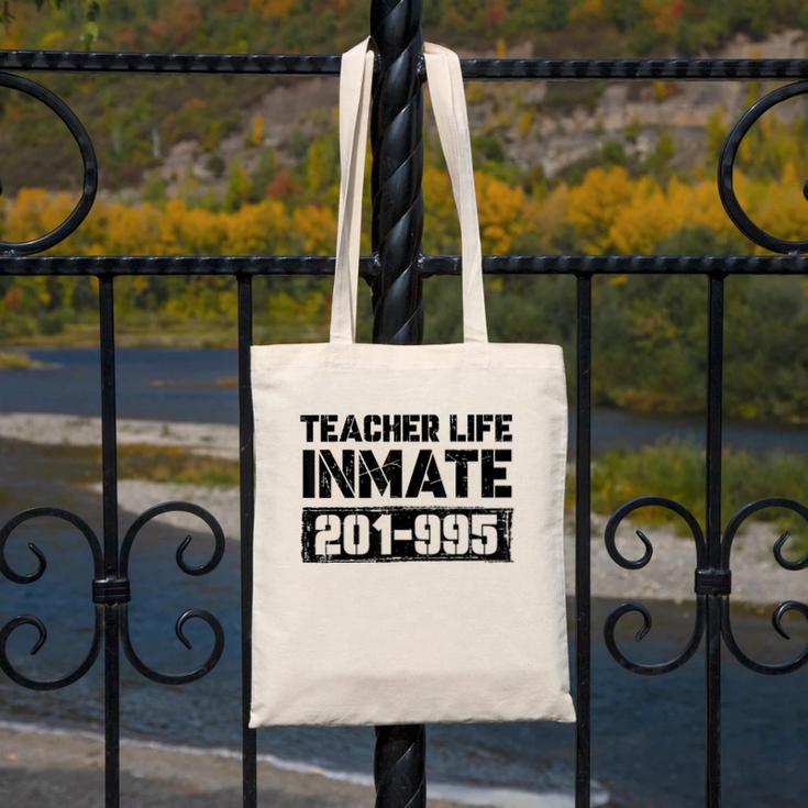 Teacher Life Jail Inmate Prisoner Halloween Costume Canvas Tote Bag, funny design Teacher Life Jail Inmate Prisoner Halloween Costume Canvas Tote Bag, funny design