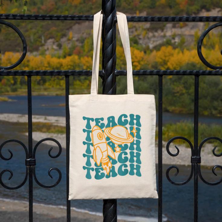 Teacher Outer Space Science Astronomy Planet Saturn Teach Canvas Tote Bag, Science Teacher Gifts, funny design Teacher Outer Space Science Astronomy Planet Saturn Teach Canvas Tote Bag, Science Teacher Gifts, funny design