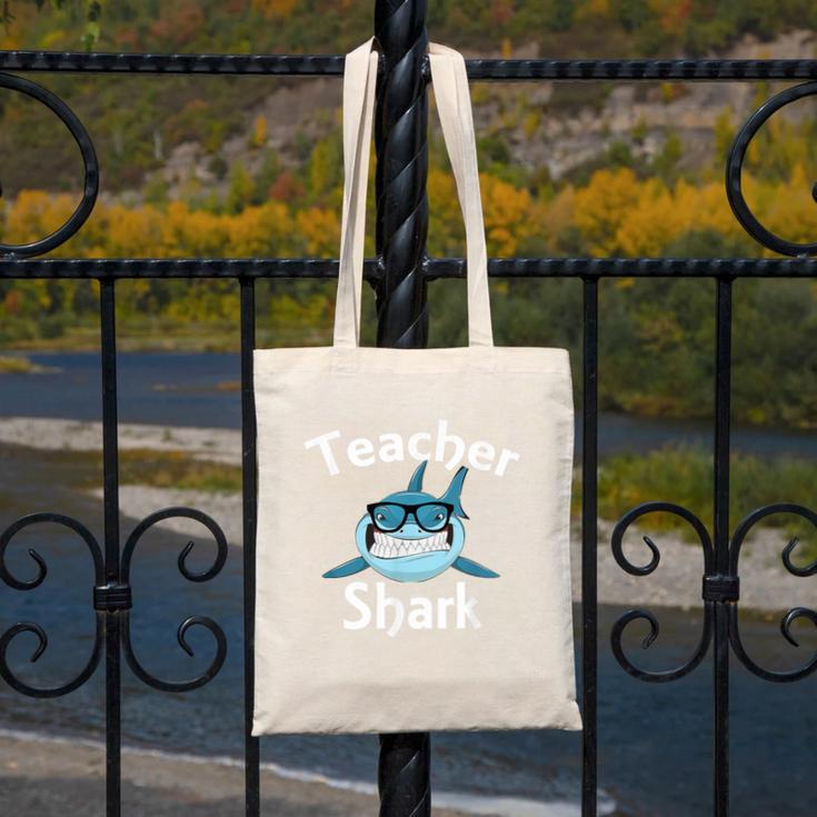 Teacher Shark Teacher For Men Women Canvas Tote Bag, funny design
