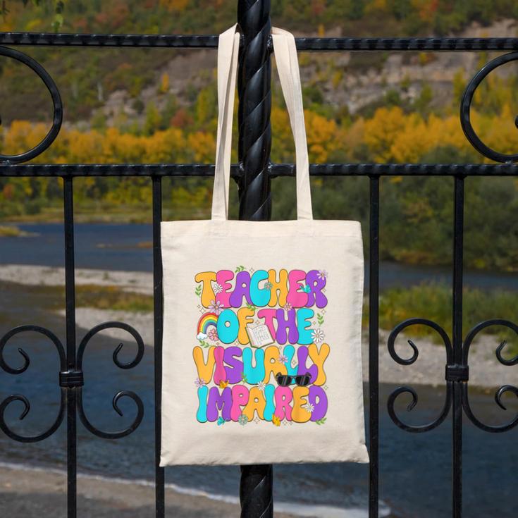 Teacher Of The Visually Impaired Blindness Awareness Canvas Tote Bag, funny design Teacher Of The Visually Impaired Blindness Awareness Canvas Tote Bag, funny design