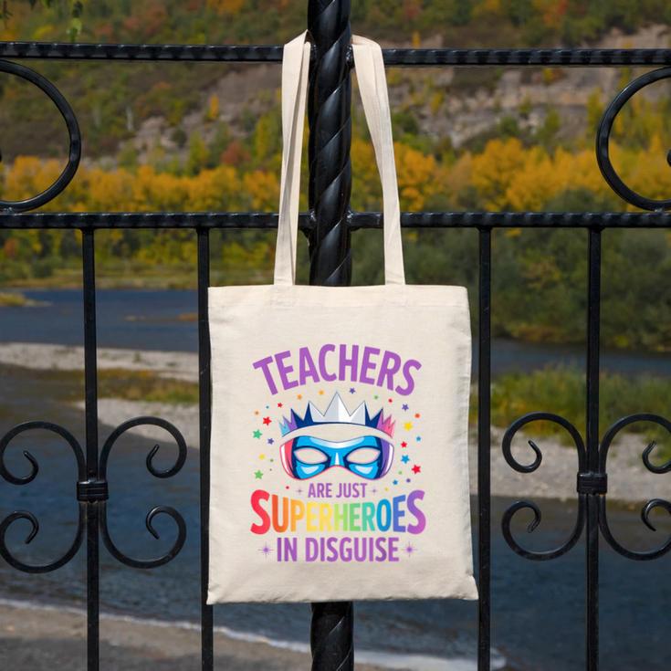 Teachers Are Just Superheroes In Disguise Back To School Canvas Tote Bag, funny design Teachers Are Just Superheroes In Disguise Back To School Canvas Tote Bag, funny design