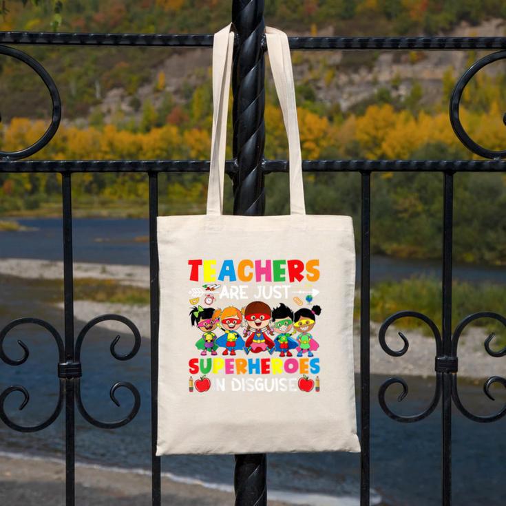 Teachers Are Just Superheroes In Disguise Back To School Canvas Tote Bag, funny design Teachers Are Just Superheroes In Disguise Back To School Canvas Tote Bag, funny design