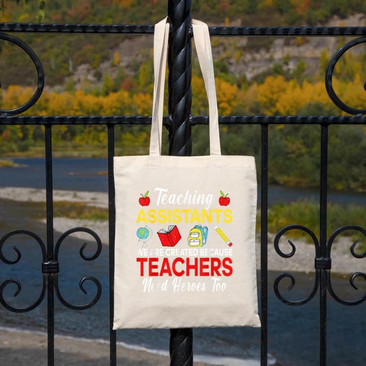 Teaching Assistant Because Teachers Need Heroes Too Cute Canvas Tote Bag, funny design Teaching Assistant Because Teachers Need Heroes Too Cute Canvas Tote Bag, funny design