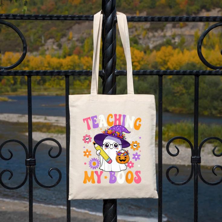 Teaching My Boos Teacher Ghost Teach Halloween Teacher Canvas Tote Bag, funny design Teaching My Boos Teacher Ghost Teach Halloween Teacher Canvas Tote Bag, funny design