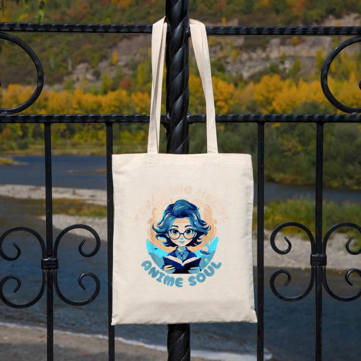 Teaching Heart Anime Soul Teacher Otaku Manga Canvas Tote Bag, funny design