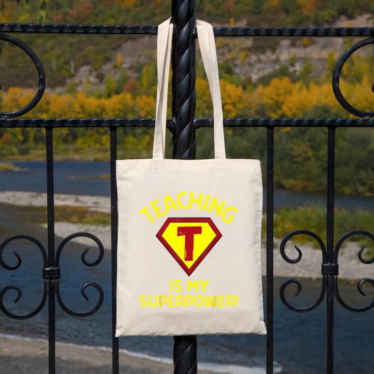 Teaching Is My Superpower Fun Elementary Teacher 1st Grade Canvas Tote Bag, funny design Teaching Is My Superpower Fun Elementary Teacher 1st Grade Canvas Tote Bag, funny design