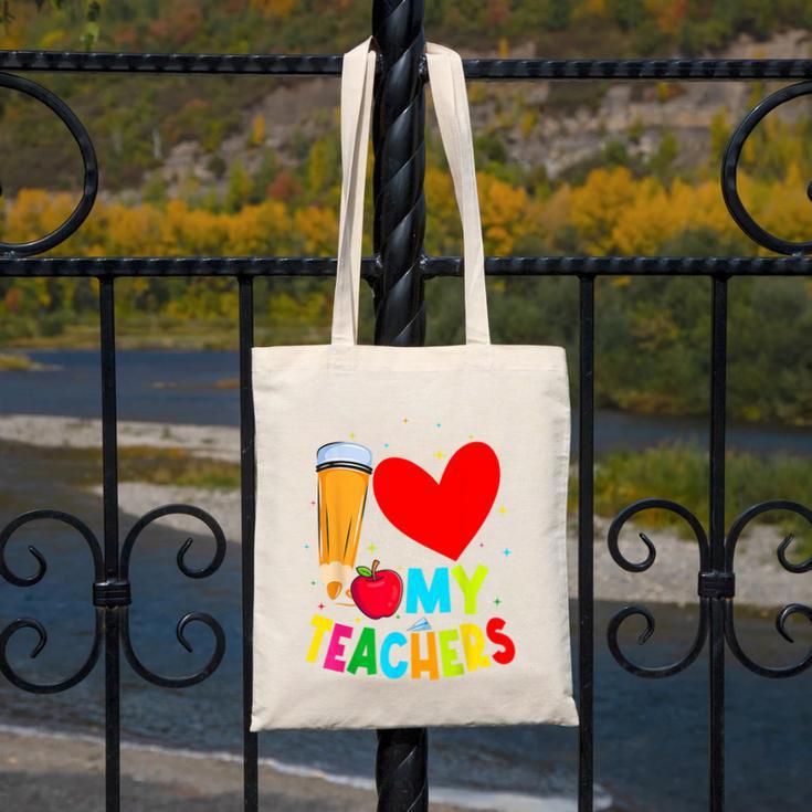 Teens Graduation I Heart My Teachers I Love My Teachers Canvas Tote Bag, funny design