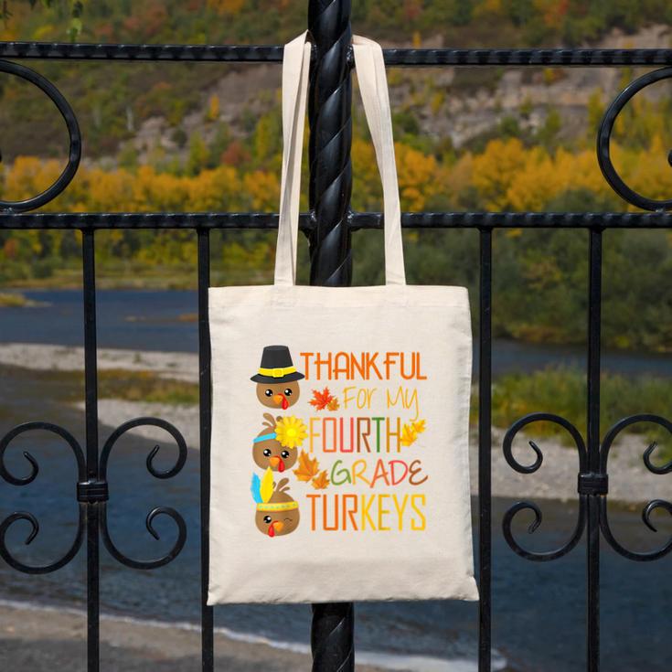 Thankful For My 4th Grade Turkey Thanksgiving Turkey Teacher Canvas Tote Bag, 4th Grade Teacher Gifts, funny design Thankful For My 4th Grade Turkey Thanksgiving Turkey Teacher Canvas Tote Bag, 4th Grade Teacher Gifts, funny design