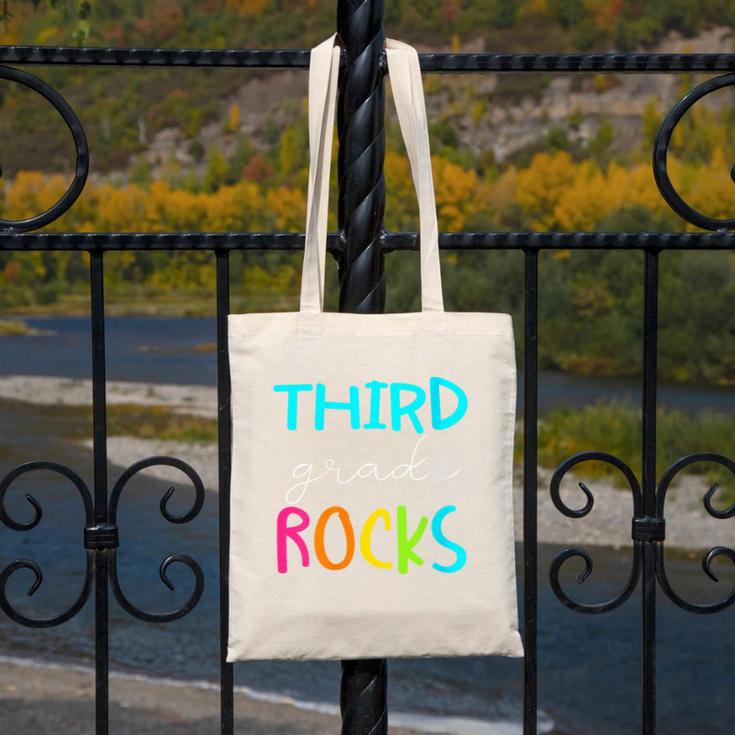 Third Grade Rocks Shirt Team 3rd Grade Teacher Canvas Tote Bag, funny design Third Grade Rocks Shirt Team 3rd Grade Teacher Canvas Tote Bag, funny design