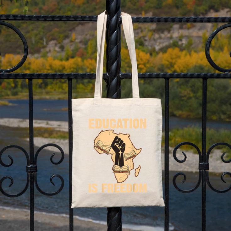 History Education Is Freedom African Map Black Teacher Canvas Tote Bag, History Teacher Gifts, funny design
