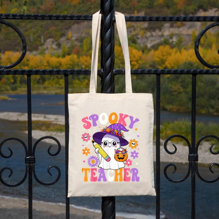 Trick Or Teach Spooky Teacher Ghost Halloween Teacher Canvas Tote Bag, funny design Trick Or Teach Spooky Teacher Ghost Halloween Teacher Canvas Tote Bag, funny design