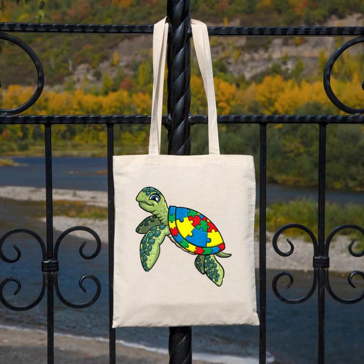 Turtle Puzzle Pieces For Autism Awareness Kids Women Teacher Canvas Tote Bag, funny design Turtle Puzzle Pieces For Autism Awareness Kids Women Teacher Canvas Tote Bag, funny design