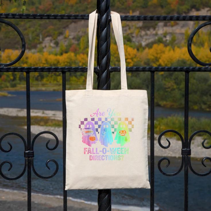 Vintage Are You Fall O Ween Directions Teacher Halloween Canvas Tote Bag, funny design