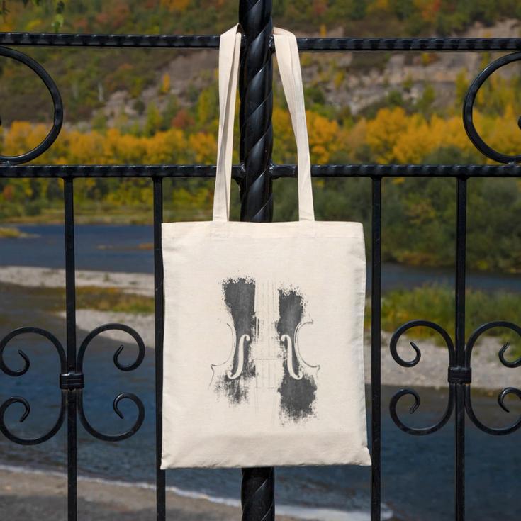 Violin Player Instrument Music Teacher Musical Violinist Canvas Tote Bag, funny design