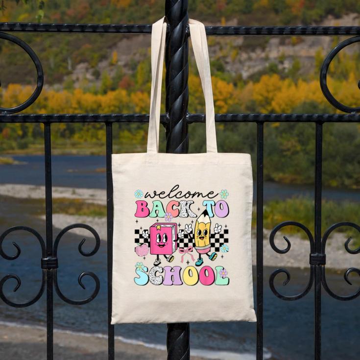 Welcome Back To School 2024 Teachers Students First Day Canvas Tote Bag, funny design Welcome Back To School 2024 Teachers Students First Day Canvas Tote Bag, funny design