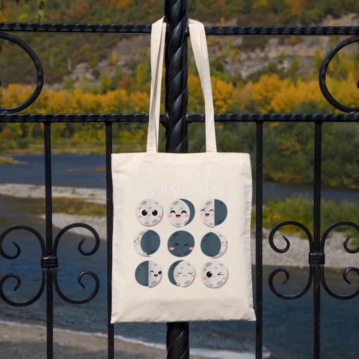 Women Science Teacher Moon Phases Scientist Back To School Canvas Tote Bag, Science Teacher Gifts, funny design