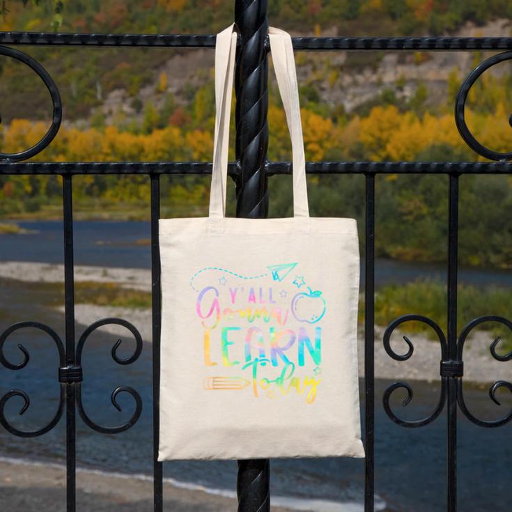 Y'All Gonna Learn Today Back To School Teacher Kids Canvas Tote Bag, funny design Y'All Gonna Learn Today Back To School Teacher Kids Canvas Tote Bag, funny design
