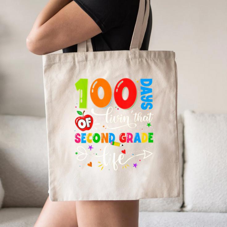 100 Days Of Living That 2nd Grade Life Boy Girl Teacher Canvas Tote Bag, novelty gifts, funny gifts 100 Days Of Living That 2nd Grade Life Boy Girl Teacher Canvas Tote Bag, novelty gifts, funny gifts