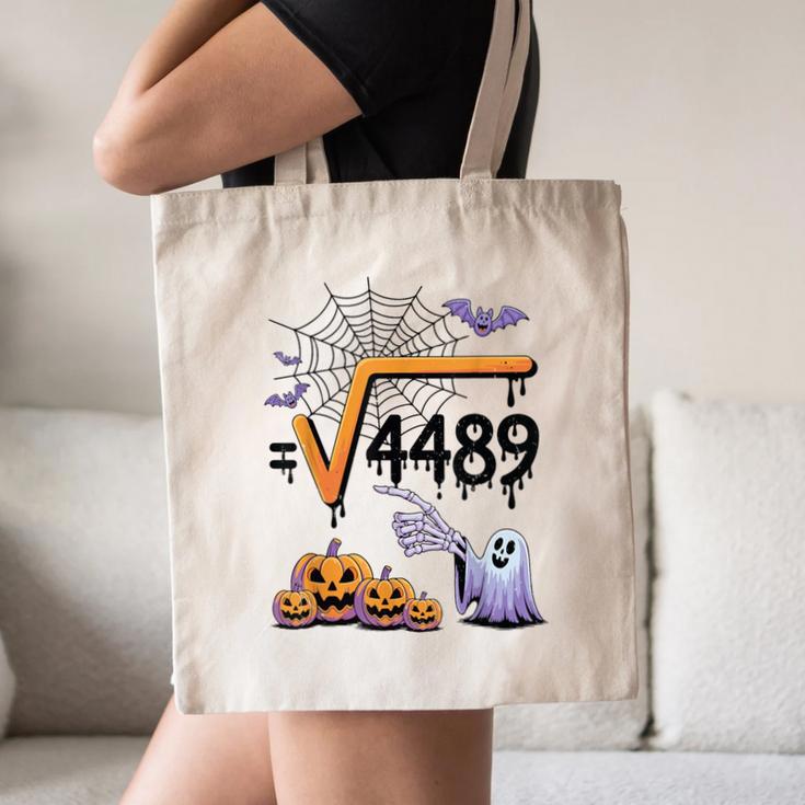 4489 Square Root 67 Math Teacher Halloween Costume Professor Canvas Tote Bag, novelty gifts, funny gifts