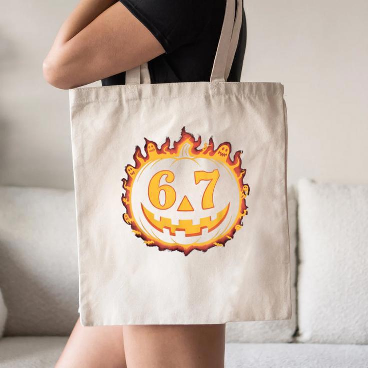 6 7 Meme Halloween Pumpkin Costume For Student Teacher Canvas Tote Bag, novelty gifts, funny gifts 6 7 Meme Halloween Pumpkin Costume For Student Teacher Canvas Tote Bag, novelty gifts, funny gifts