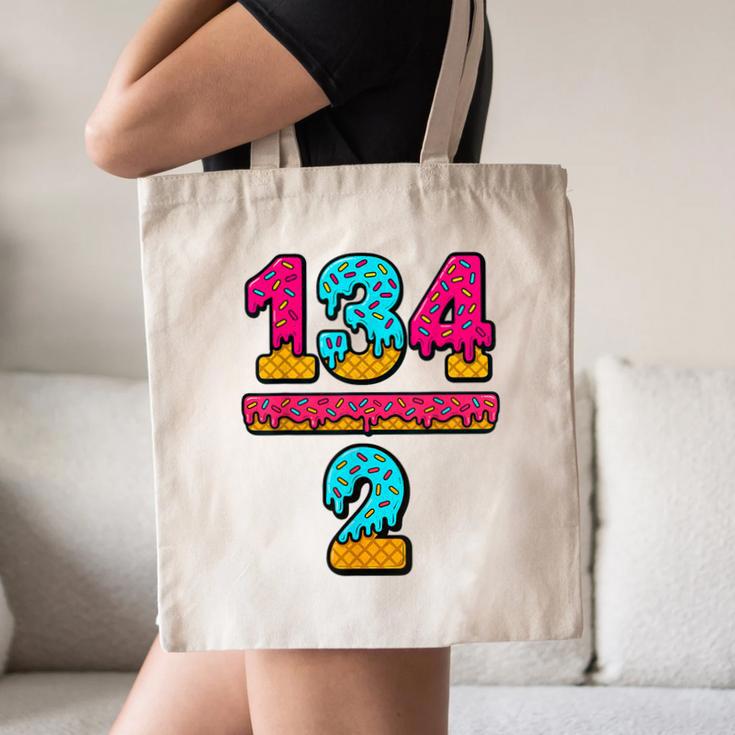 67 Ice Cream Drip Meme Division Math Teacher Gen Alpha Slang Canvas Tote Bag, novelty gifts, funny gifts