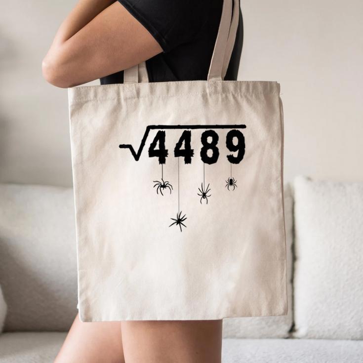 67 Meme Math Teacher 6 7 Halloween Spiders Square Root 4489 Canvas Tote Bag, novelty gifts, funny gifts