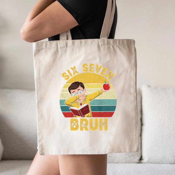 67 Meme Six Seven Bruh Retro Dabbing Teacher School Canvas Tote Bag, novelty gifts, funny gifts 67 Meme Six Seven Bruh Retro Dabbing Teacher School Canvas Tote Bag, novelty gifts, funny gifts