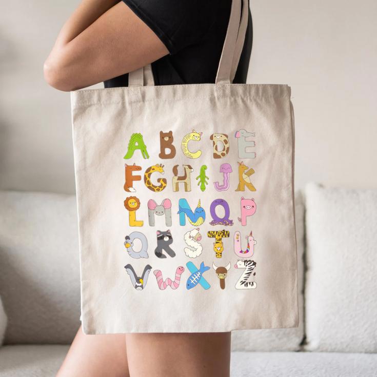 ABC Animals Alphabet Graphic Boys Girls Kindergarten Teacher Canvas Tote Bag, novelty gifts, funny gifts ABC Animals Alphabet Graphic Boys Girls Kindergarten Teacher Canvas Tote Bag, novelty gifts, funny gifts