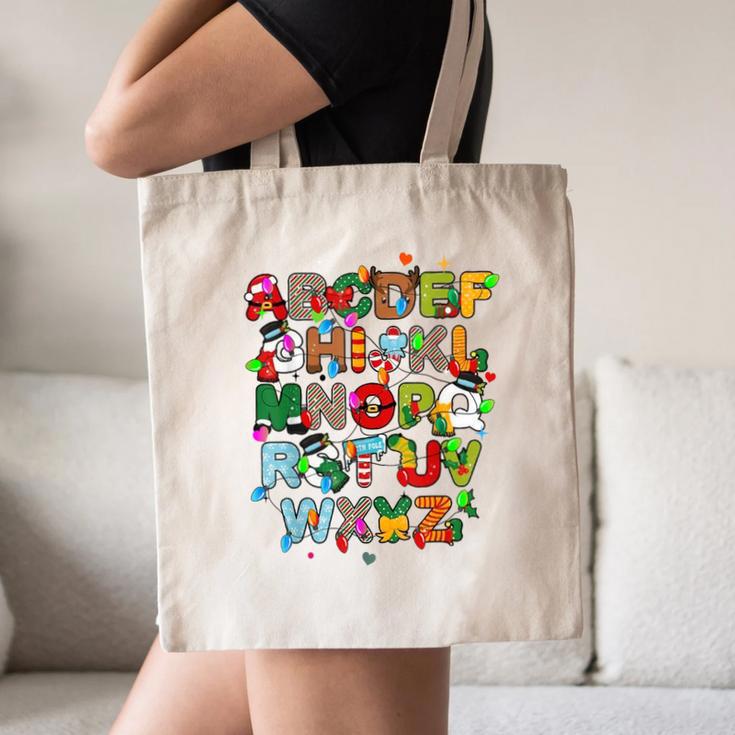 ABCs Learning Kindergarten Teacher Christmas Lights Alphabet For Men Women Kids Canvas Tote Bag, novelty gifts, funny gifts ABCs Learning Kindergarten Teacher Christmas Lights Alphabet For Men Women Kids Canvas Tote Bag, novelty gifts, funny gifts