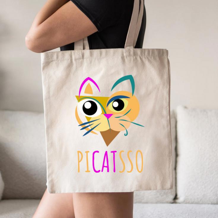 Abstract Cat Art Picatsso Shirt For Art Teachers Canvas Tote Bag, novelty gifts, funny gifts Abstract Cat Art Picatsso Shirt For Art Teachers Canvas Tote Bag, novelty gifts, funny gifts