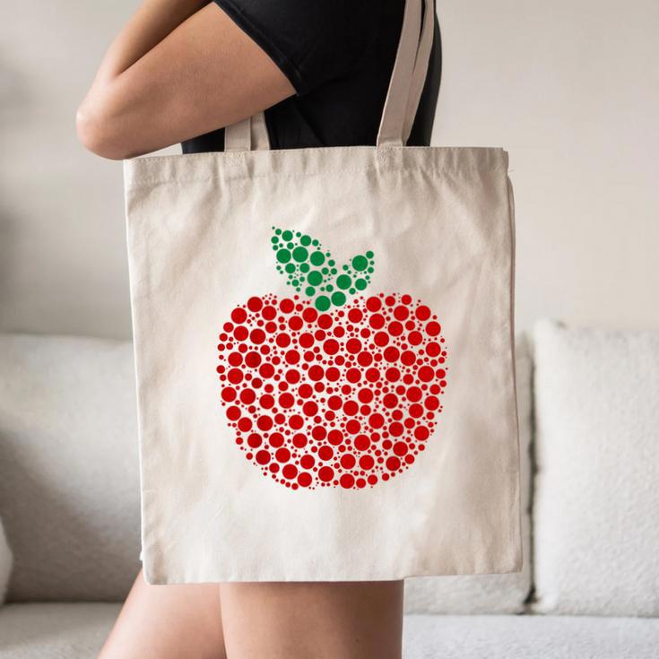 Apple Dot Pattern Art Teacher Appreciation Men Women Humor Canvas Tote Bag, novelty gifts, funny gifts Apple Dot Pattern Art Teacher Appreciation Men Women Humor Canvas Tote Bag, novelty gifts, funny gifts