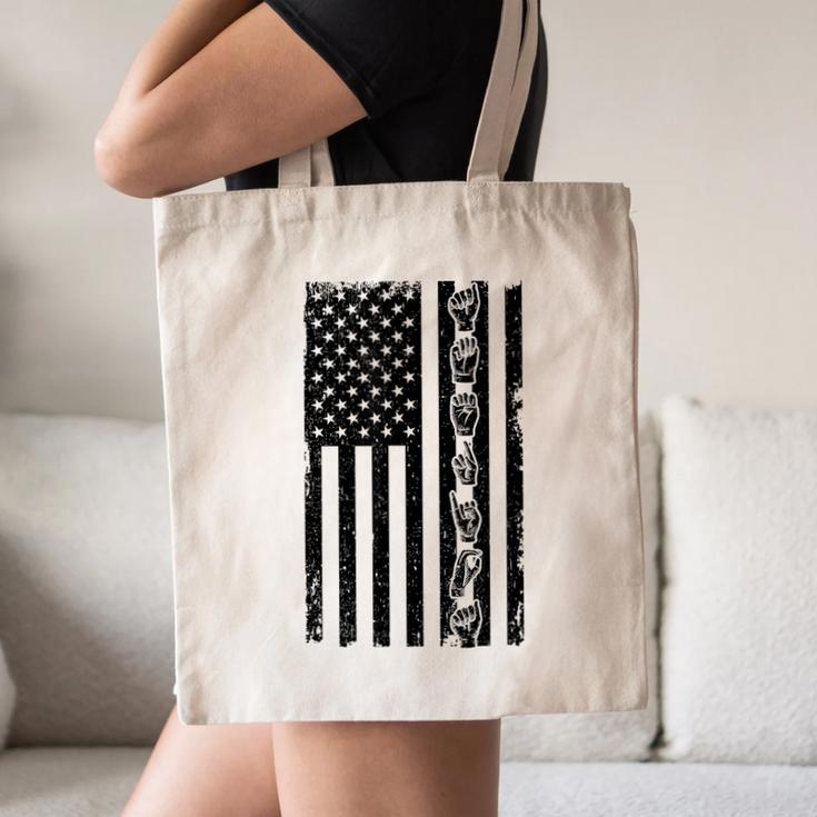 ASL Flag Sign Language Deaf ASL Teacher For Men Women Canvas Tote Bag, novelty gifts, funny gifts ASL Flag Sign Language Deaf ASL Teacher For Men Women Canvas Tote Bag, novelty gifts, funny gifts