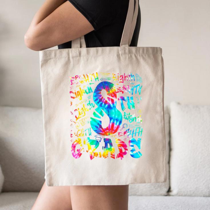 Back To School Eighth 8th Grade Tie Dye Typography Teacher Canvas Tote Bag, novelty gifts, funny gifts Back To School Eighth 8th Grade Tie Dye Typography Teacher Canvas Tote Bag, novelty gifts, funny gifts