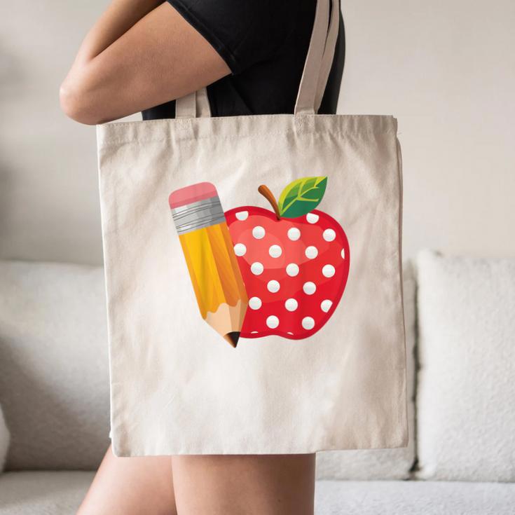 Back To School Pencil And Apple Teacher Student Canvas Tote Bag, novelty gifts, funny gifts Back To School Pencil And Apple Teacher Student Canvas Tote Bag, novelty gifts, funny gifts