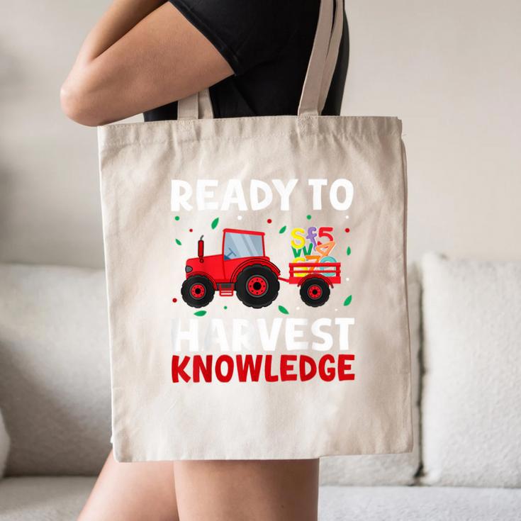 Back To School Teacher Farming Tractor Farmer Kids 100th Day Canvas Tote Bag, novelty gifts, funny gifts