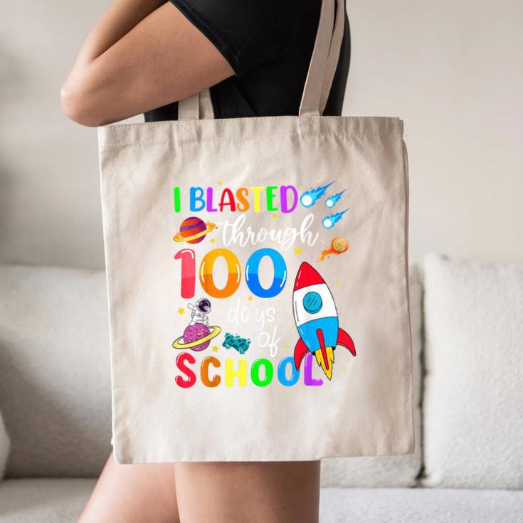 I Blasted Through 100 Days Of School 100th Day Teacher Kids Canvas Tote Bag, novelty gifts, funny gifts I Blasted Through 100 Days Of School 100th Day Teacher Kids Canvas Tote Bag, novelty gifts, funny gifts