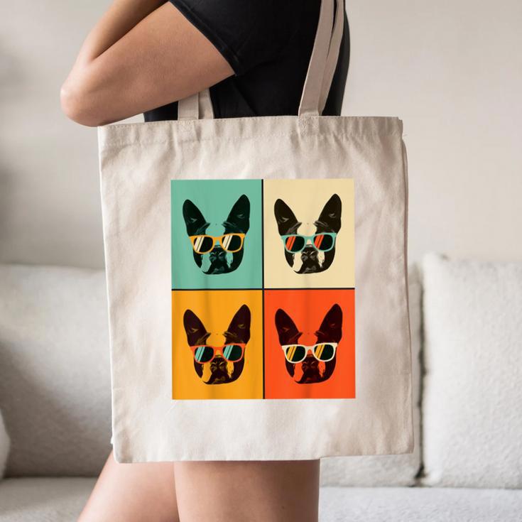 Bostie Dog Lover Boston Terrier With Sunglasses For Men Women Girls Kids Canvas Tote Bag, novelty gifts, funny gifts