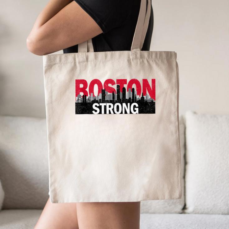 Boston Strong Logo Vintage Boston City Skyline Canvas Tote Bag, novelty gifts, funny gifts