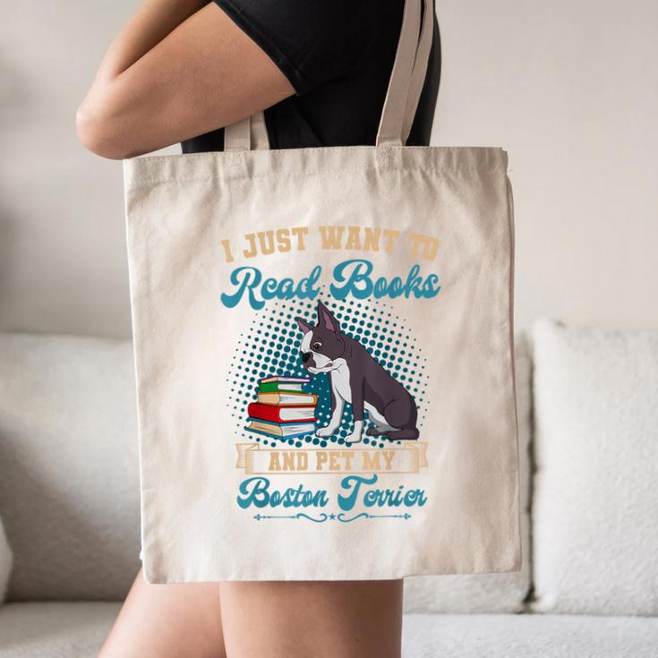 Boston Terrier American Gentleman Bibliophile Book Lover Canvas Tote Bag, novelty gifts, funny gifts