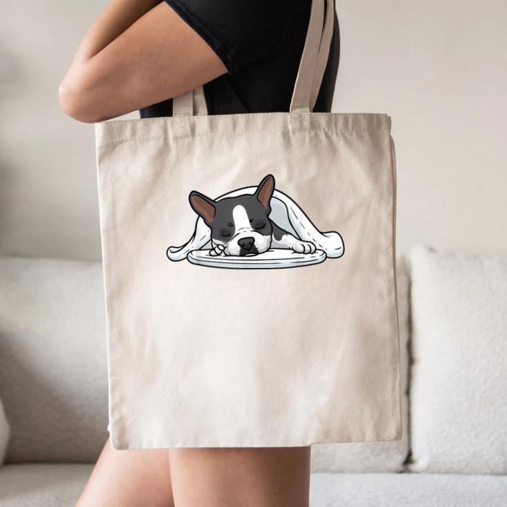 Boston Terrier Dog Official Sleeping Men Women Girls Kids Canvas Tote Bag, novelty gifts, funny gifts
