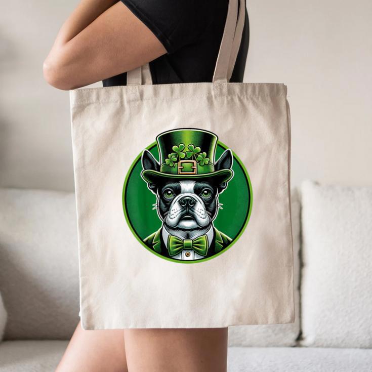 Boston Terrier Dog St Patricks Day Irish Pet Lover Men Women Kids Canvas Tote Bag, novelty gifts, funny gifts