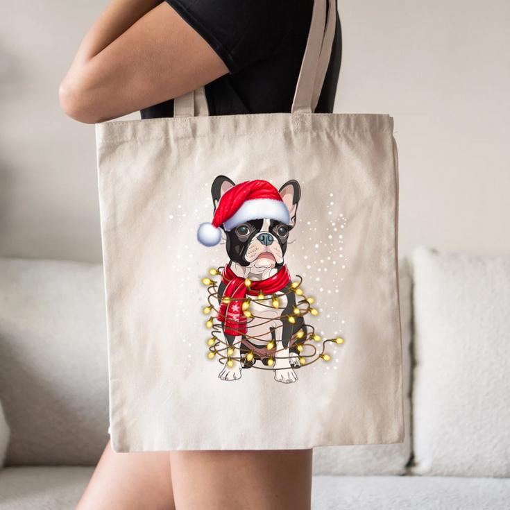 Boston Terrier Dog Ugly Christmas Dog Xmas For Men Women Kids Canvas Tote Bag, novelty gifts, funny gifts