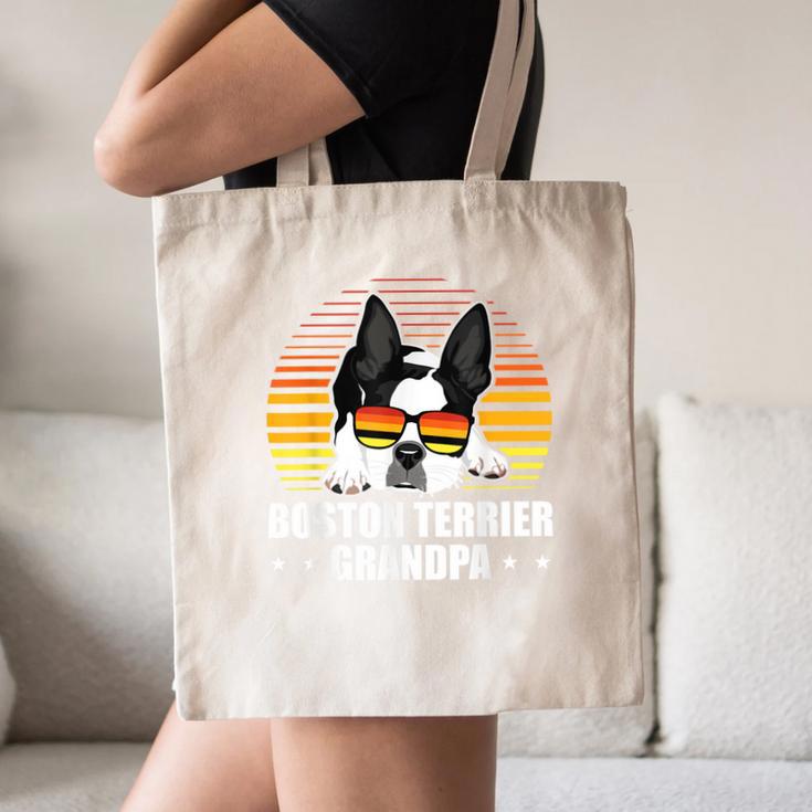 Boston Terrier Grandpa Dog Owner Boston Terrier Canvas Tote Bag, novelty gifts, funny gifts