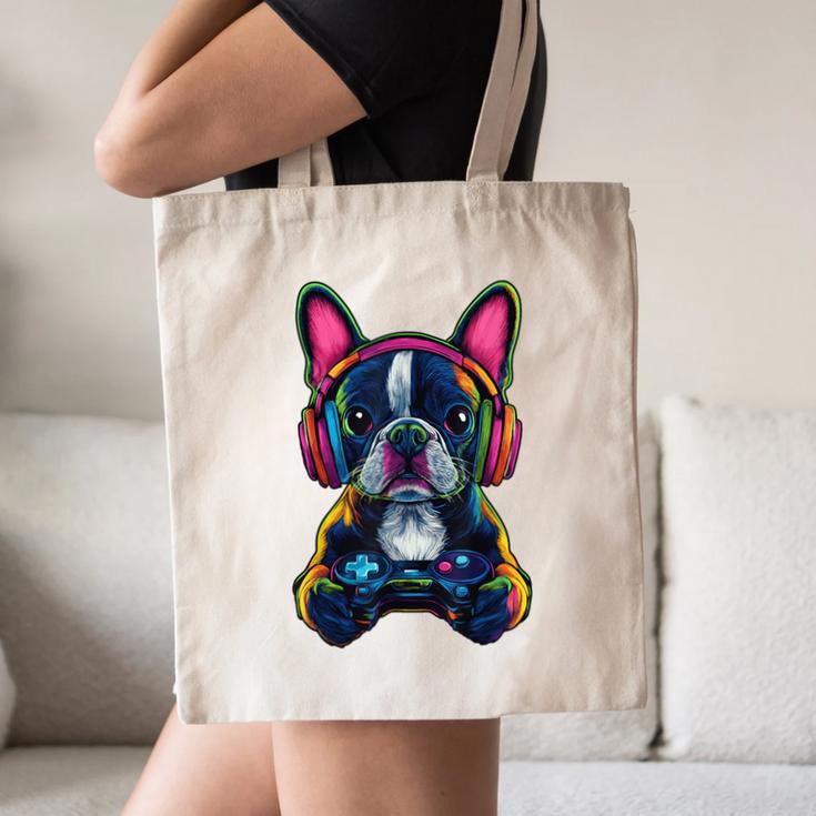 Boston Terrier Lovers Gaming Headphones Boston Terrier Canvas Tote Bag, novelty gifts, funny gifts