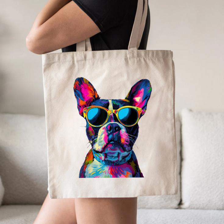 Boston Terrier Lovers Pop Art Boston Terrier Canvas Tote Bag, novelty gifts, funny gifts