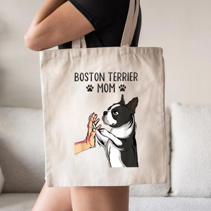 Boston Terrier Mom Dogs Mum Woman Canvas Tote Bag, novelty gifts, funny gifts